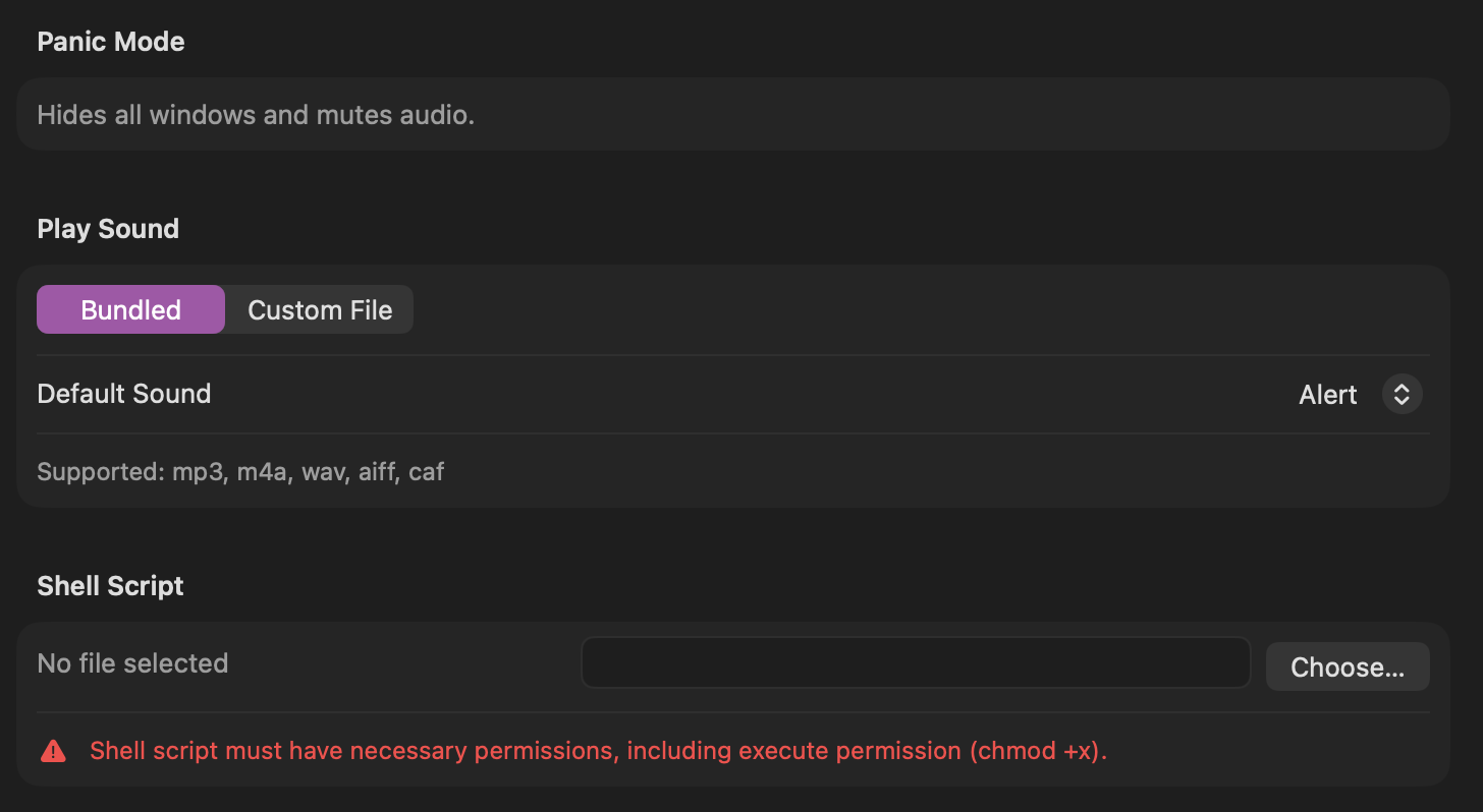 Configurable Actions